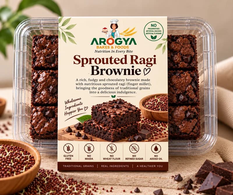 Sprouted Ragi Brownie